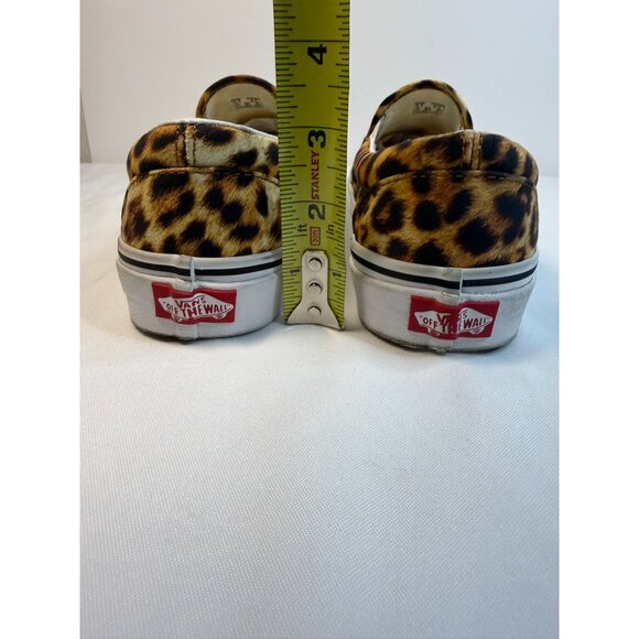 Vans Classic Size W9 M6.5 Leopard Print Slip-On Sneaker Comfort Shoe - Picture 9 of 14